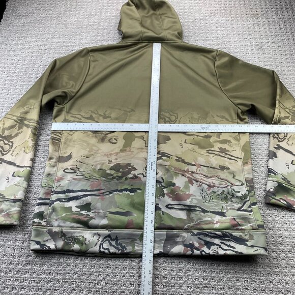 Under ARMOUR UA Camo Hoodie Sweater Men Size Extra Large XL Green Camouflage - Picture 8 of 11
